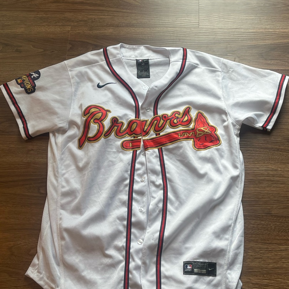 Atlanta Braves Nike World Series 2021 Gold Edition Jersey Men’s M
